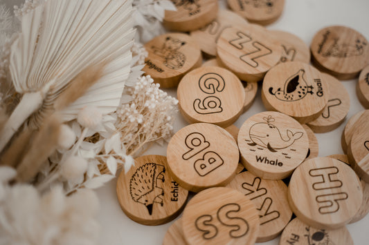 Animal Alphabet Wooden Disc Set