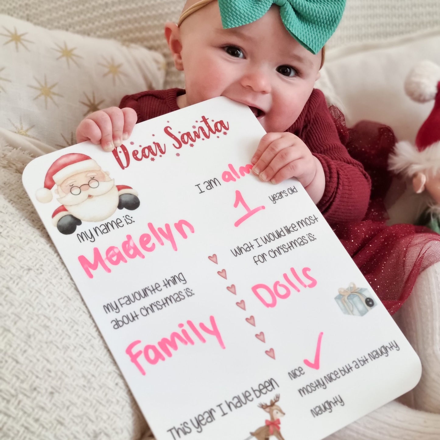 Dear Santa Plaque