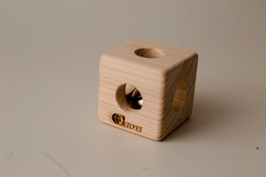 Cube Wooden Rattle