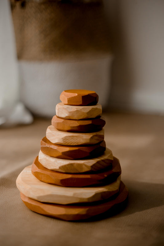 Two Tone Wooden Stacking Stones