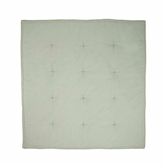 Organic Cotton Play Blanket / Cot Quilt - Sage