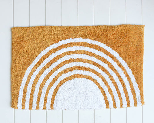 Bath Mat - Rainbow Rising - Mustard