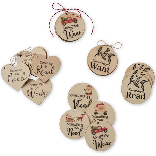Christmas Gift Tags - Want, Wear, Need & Read on