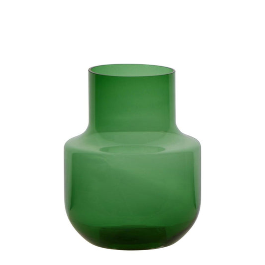 Nina Glass Vase Bottle, Large, Green