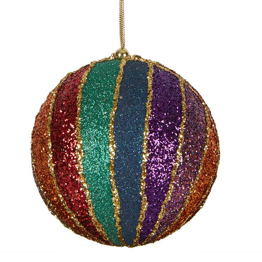 Rainbow Glitter Ball Bauble