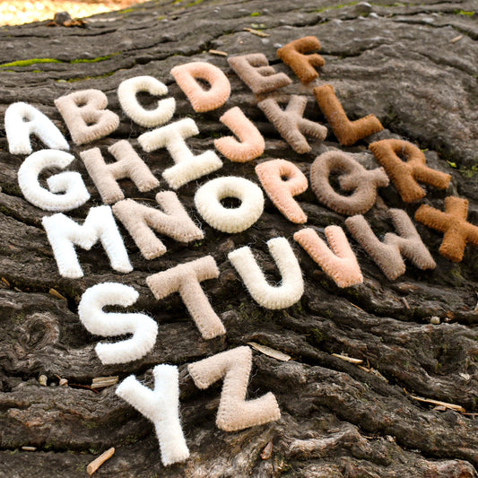 Felt Alphabet - Uppercase Letters (Earthy Colours)