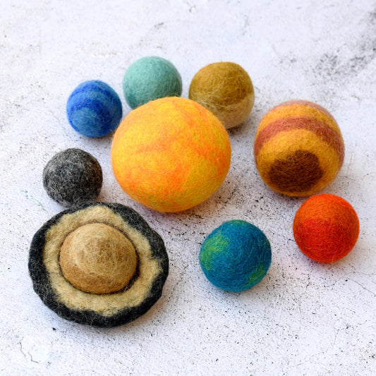 Solar System Space Felt Planets