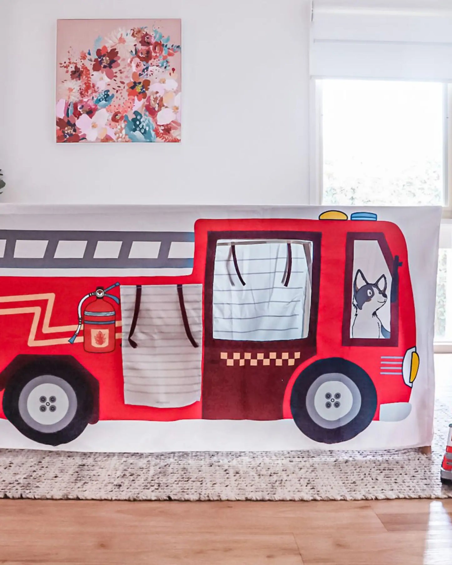 Table Tent Cubby - Fire Truck and Station