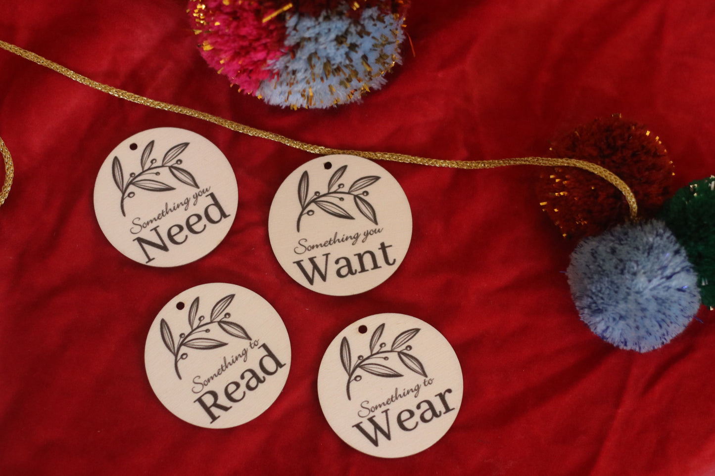 Christmas Gift Tags - Want, Wear, Need & Read on